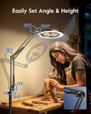 LUXSURE Ring Light Tripod for iPhone with Light, Overhead Phone Mount with Phone Holder, Adjustable Ring Light with Stand and iPhone Tripod for Video Recording,Cooking,Painting,TikTok,YouTube