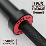 Synergee 45lb Rhino Power Bar Cerakote Finish Barbell. Rated 1500lbs for Powerlifting - Deadlift - Squat - Bench Bar