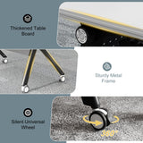 Mobile Modular Meeting Room Table with Locking Wheels, Flip Top Small Conference Table for School