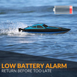 VOLANTEXRC RC Boat 20MPH Fast Remote Control Boat with Lights 2.4Ghz Toy Boat for Pools and Lakes with 2 Rechargeable Batteries Toys Gifts for Adults, Blue