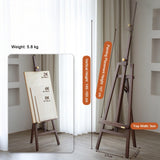 Solid Wood Artist's Easel，Foldable Floor-Standing Display Stand，Includes Artist's Stool