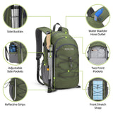 RealCool Hiking Backpack for Men Women,20L Lightweight Waterproof Travel Camping Backpack Hiking Daypack for Cycling Running,Army Green