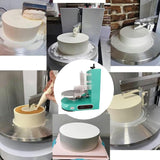 FYLFANYAN Automatic Cake Cream Spreading Machine, Birthday Cake Baking Tools, Round Cake Cream Spreading Machine, Cream Filling and Spreading Machine for Decorating Cakes