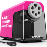 AFMAT PSX1 Heavy Duty Electric Pencil Sharpener, 6 Holes, Auto Stop Pencil Sharpeners Plug in, Classroom Pencil Sharpener for 6-11mm Pencils, Super Fast, Save Pencils, Teacher Must Have