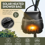 Hortsun 4 Pack Solar Portable Shower Bag 5 Gal/20l Solar Heating Camping Shower Bag with On-Off Switchable Head and Removable Hose for Outdoor Camping Hiking Traveling Beach Swimming(Green)
