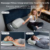 Zenopax Neck Massager for Pain Relief Deep Tissue, Cordless & Rechargeable Neck and Shoulder Massager with Heat,3 Modes & Intensities & Heatings 4D Sleeping Kneading Pillow,Gift for Women Men