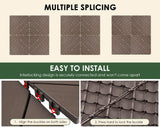 Mapleyard 144 PCS Plastic Interlocking Deck Patio Tiles, Brown, Diagonal