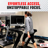 TFD StepTray, Walking Desk Attachment Compatible with Peloton Tread Plus Only, Made in USA, Premium Acrylic Holder, Black