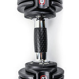 CAP 12.5 lb Pair ADJUSTABELL Adjustable Dumbbell with Contoured Full Rotation Handle, Honeycomb Design, Chrome