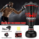 Freestanding Punching Bag for Adults Teens, 69'' Boxing Bag with Stand, Includes Boxing Gloves & Air Pump, Kick Boxing Training Equipment for MMA, Muay Thai, Kickboxing, Fitness for Beginners