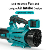 36V High-Output Brushless Cordless Leaf Blower Compatible with Makita 18v Batteries (Tool Only), Dual Battery System, 570 CFM 145 MPH Turbo Performance, 3 Variable Speed, Heavy-Duty Yard Blower