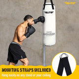 Elite Sports Boxing Bag 4 FT – Heavy Duty Canvas Punching Bag with Straps for Boxing, Training, MMA, Muay Thai, Kickboxing, Martial Arts & Fitness – UNFILLED Heavy Bag