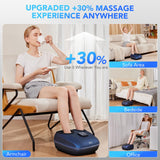 SKG YS100 Shiatsu Foot Massager with Heat and Remote, Feet Massager with 3 Air Compression Modes, for Plantar Fasciitis and Neuropathy, Fits up to Size 13 for Men Women