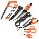 8pc Fishing Tool Kit - Fishing Pliers with Lanyard, Fillet Knife, Floating Fish Lip Gripper KastKing