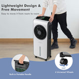 COSTWAY Evaporative Air Cooler, 3-in-1 Portable Swamp Cooler w/Fan & Humidifier, Air Cooling Fan w/ 360° Rotating Fan Blade, 3 Modes, 24 Speeds, 12H Timer, 2 Ice Packs, LED Display, Remote Control