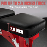 RitFit Adjustable/Foldable Utility Weight Bench for Home Gym, Weightlifting and Strength Training - Bonus Workout Poster with 35 Total Body Exercises