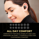 True Wireless Bluetooth Earbuds with Advanced Noise Cancelling, 3 Device Multipoint Connectivity (Black) Technics