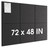 MaxGear Extra Large Bulletin Board 72" x 48", Black Felt Wall Tiles Pushpin