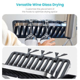 Home Zone Living Foldable Dish Drying Rack with Removable Utensil Caddy and Drip Tray