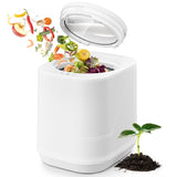 Electric Composter for Kitchen, 4L Countertop Compost Bin with Auto-Cleaning, Smart Home Indoor Food Waste Disposer Machine, Odorless for Kitchen, Low Noise, Transforms Waste in 3-8 Hours(White)