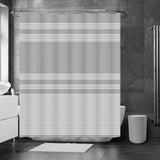 Britimes Bathroom Accessories Set, Grey Shower Curtain Set with Trash Can, Soap Dispenser, Toilet Brush Holder, Toothbrush Holder and Toothbrush Cup for Bathroom Decor