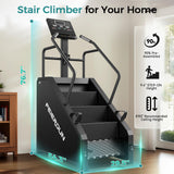 FEIERDUN SC3 Stair Stepper Machine for Home Gym, Commercial Grade Stair Climber with LED Screen, Stair Machine with 15 Speed Levels for Cardio and Lower Body Workout, 660LBS Capacity, 24-164 Steps/Min