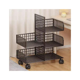 FURUIM2024M Library Storage Cart Bookshelf Storage Movable Table