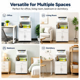 File Cabinet with Wheel Small Filing Cabinet Under Desk with Closed Storage