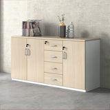 b89PvQuQt Office Cabinet Filing Cabinet Wooden Storage Three Doors with Four Cabinets Data 1.6 Meter Office Lockable