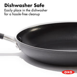 OXO 3-Piece Nonstick Frying Pan Set (8", 10", 12"), PFAS-Free Ceramic Skillets, Dishwasher & Oven Safe, Stay-Cool Silicone Handle