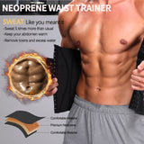 KIWI RATA Neoprene Workout Waist Trainer for Men Sweat Belt with Double Belly Straps, X-shape Steel Bones