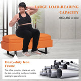 Reception Chairs Modern Entryway Bench - 7-Seat Waiting Room Chair with Thickened Cushion | Orange Kinpaw