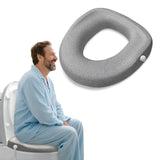 ZXMOBY Comfort Toilet Seat Riser, Ergonomic Slope Design for Easier Sit-to-Stand, No-Tool Portable Aid for Seniors, Post-Surgery, Bariatric, Fits Standard/Elongated Toilets, with Cleaning Tablets