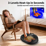 CARESKY® Foot Massager Machine with Heat, Vibration, Rolling Compression, Shiatsu Foot Massager for Plantar Fasciitis, Remote Control - for Women & Men, Relax for Home Office Use