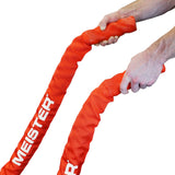 Meister Beast Professional Sheathed Battle Rope for Strength & Conditioning Gym Workouts - 2.5" Diameter - Red Meister