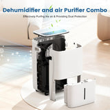 KISSAIR 150 Pint Dehumidifier for Basement and Home, Covers up to 6,500 Sq. Ft Rooms, High-Efficiency Compressor Dehumidifier with Drain Hose and 2.11 Gallons Water Tank, Auto Shut-Off, 24HR Timer