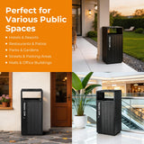 BEAMNOVA 18.2 Gal Outdoor Commercial Trash Can with Lid, Door, Lock