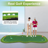 Luricaa Golf Putting Green Mat for Indoor Outdoor, Professional Golf Training Mat Aids for Professional Practice (5×12ft E)