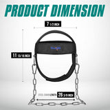 Yes4All Adjustable Neck Harness for Weight Training/Neck Exerciser with Wide Padded Strap Support Neck Strengthener & Resistance Training, Weight Lifting Head Harness Black Yes4All