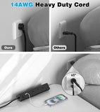 VILONG Desk Clamp Power Strip, Edge Mount, 8AC, 8USB (4 USB-C), 1200J