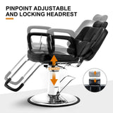 Artist hand Hydraulic Recline Barber Chair Salon Chair for Hair Stylist Heavy Duty Tattoo Chair Shampoo Beauty Salon Equipment