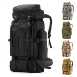 Triforde Hiking Backpack Tactical Backpack for Men Women, 80L Military Backpack Rucksack Waterproof Large Travel Camping Backpack for Men, Molle Rucksack Outdoor Sport Travel Cycling Daypack (Black)