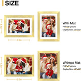 decorUhome 5x7 Picture Frame Set of 10, Display Photos 4x6 with Mat or 5x7 Unmatted for Picture Frames Collage Wall Decor, Gold