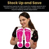 STICKONFEET Premium Feet Pads for Spray Tanning – Disposable Spray Tan Feet Pads – Hygienic and Easy-to-Use Foot Protectors Designed for Salons and Mobile Spray Tanning Professionals - 60 Pairs