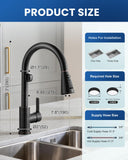 Touchless Kitchen Faucet Motion Sensor - Activated Smart Hands Free Kitchen Faucets with Pull Down Sprayer Single Handle Kitchen Sink Faucet, Oil Rubbed Bronze