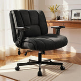 OFIKA Criss Cross Chair with Wheels,Cross Legged Office Chair