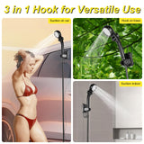 Pop Up Shower Tent for Camping, Portable Outdoor Privacy Shower Tent with 6000mAh Rechargeable Shower (Green)