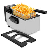 Pukomc Deep Fryer 3 Liter Capacity,1500W Oil Fryer with Adjustable Temperature,Viewing Window,Detachable Frying Basket,Made of Stainless Steel Material and Easy to Clean