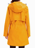 ATLASLAVA Rain Jacket Women Waterproof Long Raincoat Hood Lightweight Windbreaker Outdoor Coat ORANGE 3XL