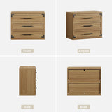SICOTAS Oversized Nightstands Set of 2 with 3 Storage Drawers